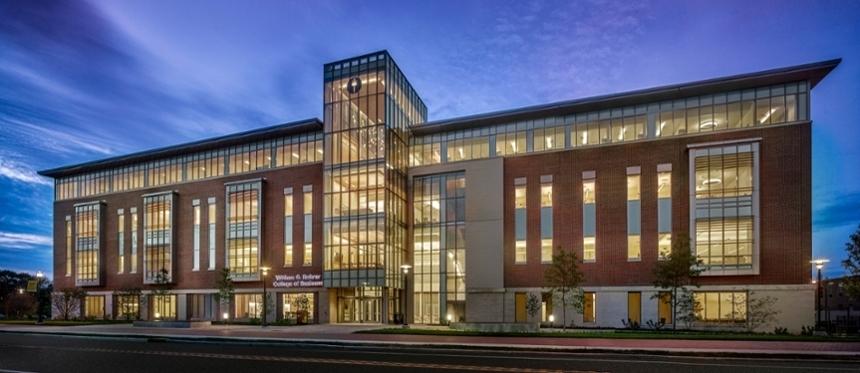 Business Hall at night