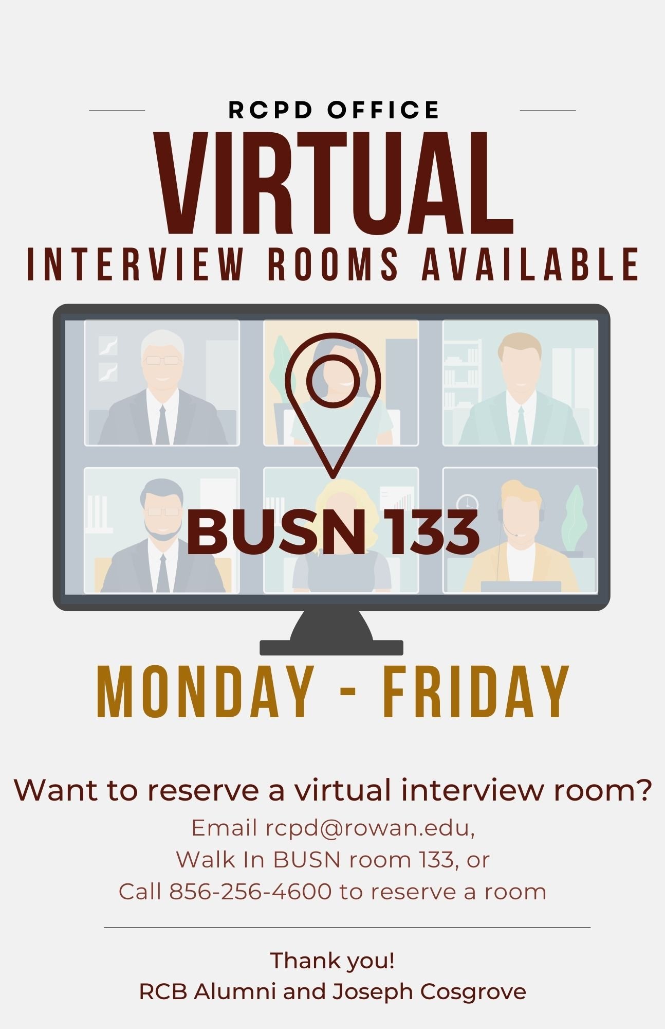 RCPD Virtual Interview Room Flyer