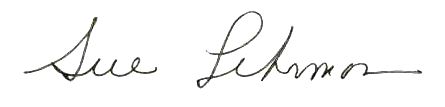 Sue's Signature