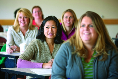 graduate students in class